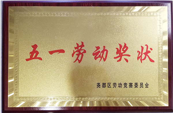 获得“五一劳动奖状”！
